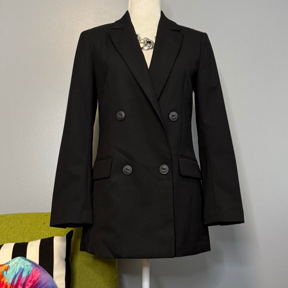 Rag & Bone Black Wool Icons Andie Fit Blazer Jacket 0